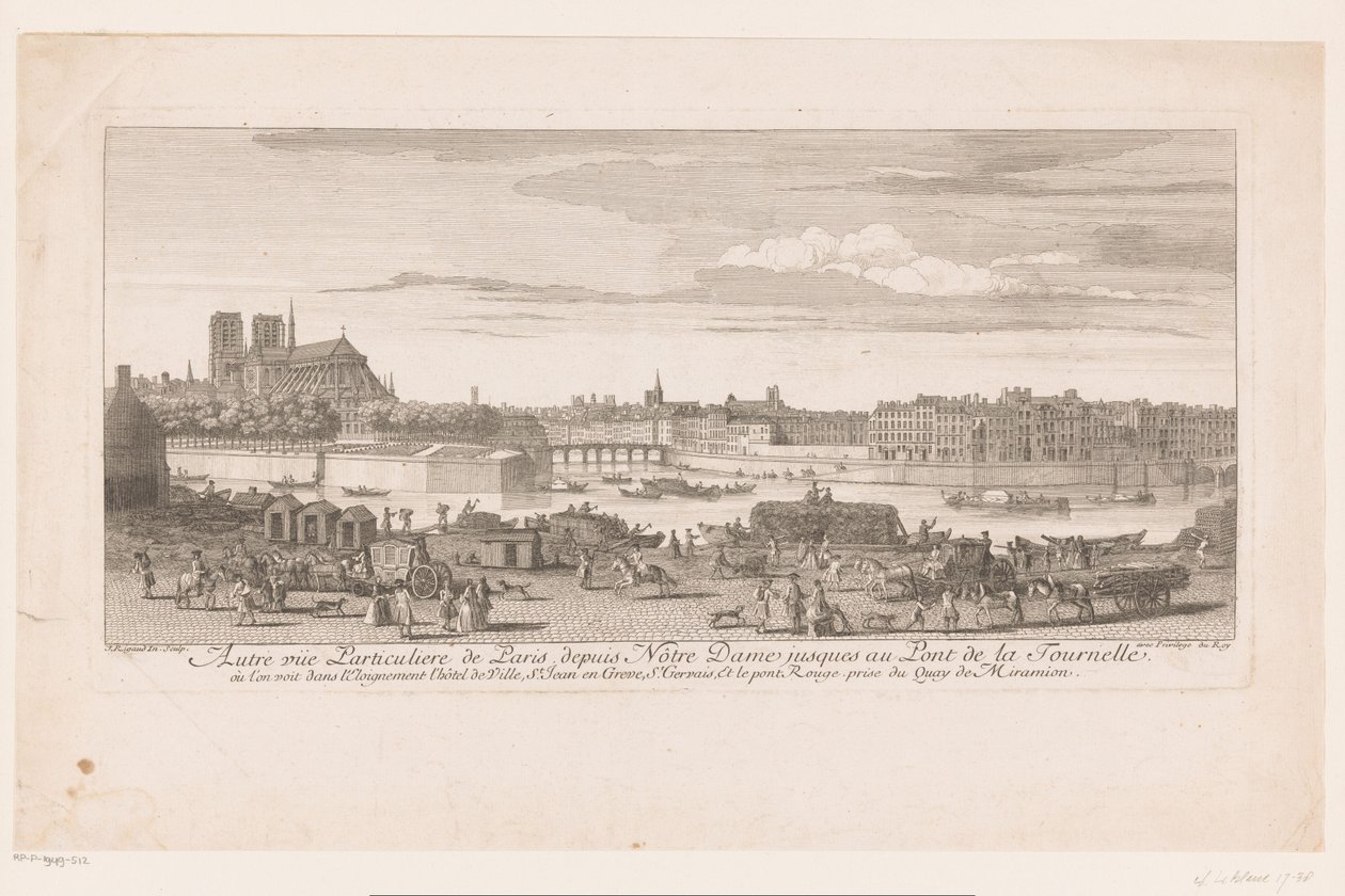 Vue de Paris depuis Notre-Dame jusque au pont de la Tournelle - Jacques Rigaud