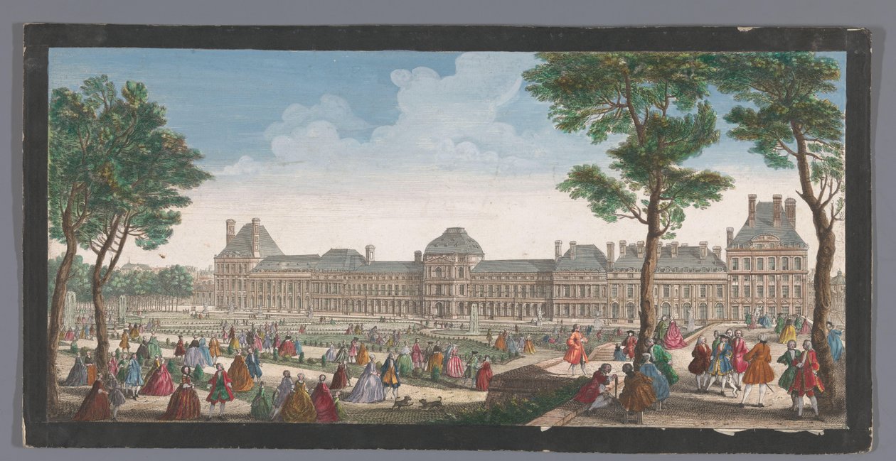 Vue du Palais des Tuileries à Paris depuis le Jardin des Tuileries - Jacques Rigaud