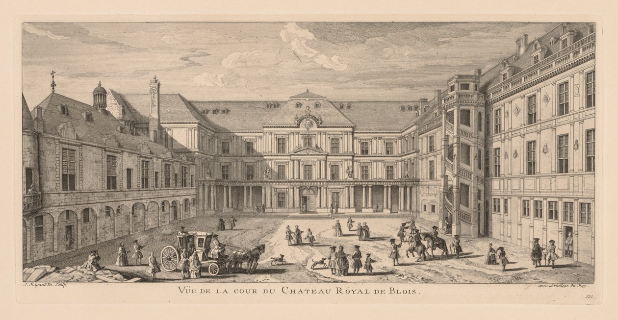 Vue de la cour du Château de Blois - Jacques Rigaud