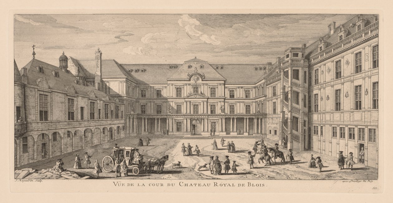 Vue de la cour du Château de Blois - Jacques Rigaud