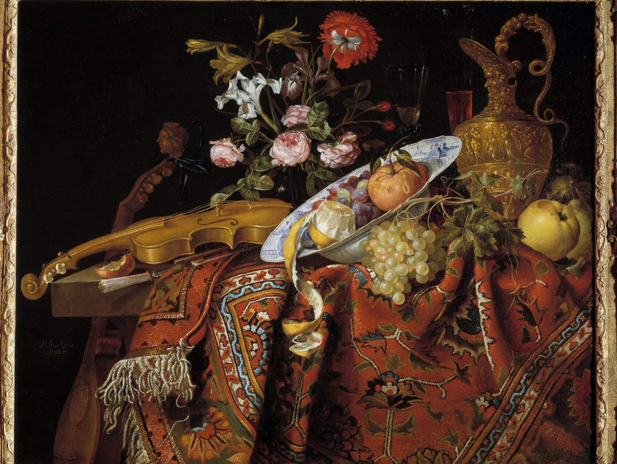 Nature morte avec violon et aigue-marine - Jacques Samuel Bernard