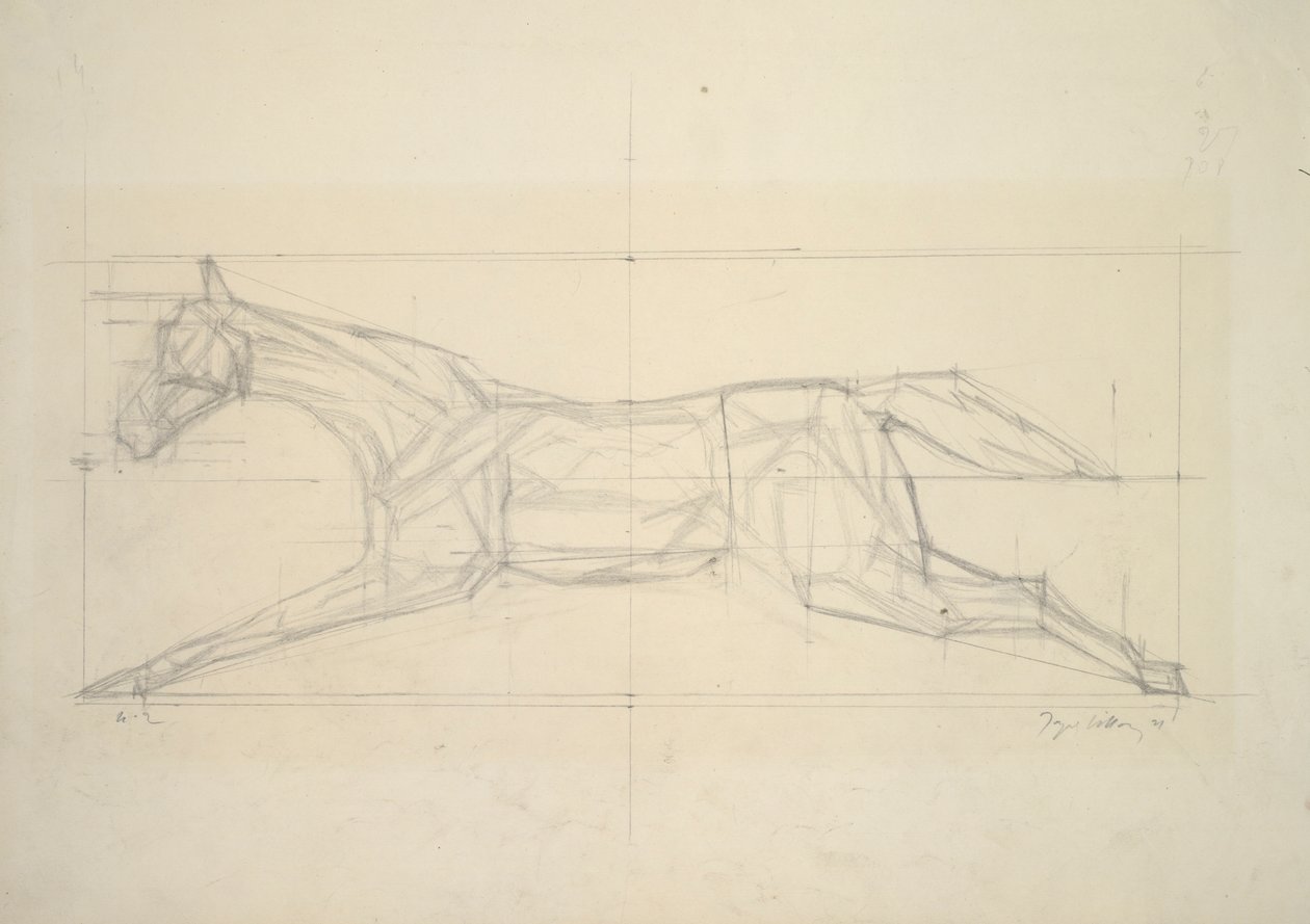 Série de jockeys, no.2 (Cheval vu de côté) - Jacques Villon