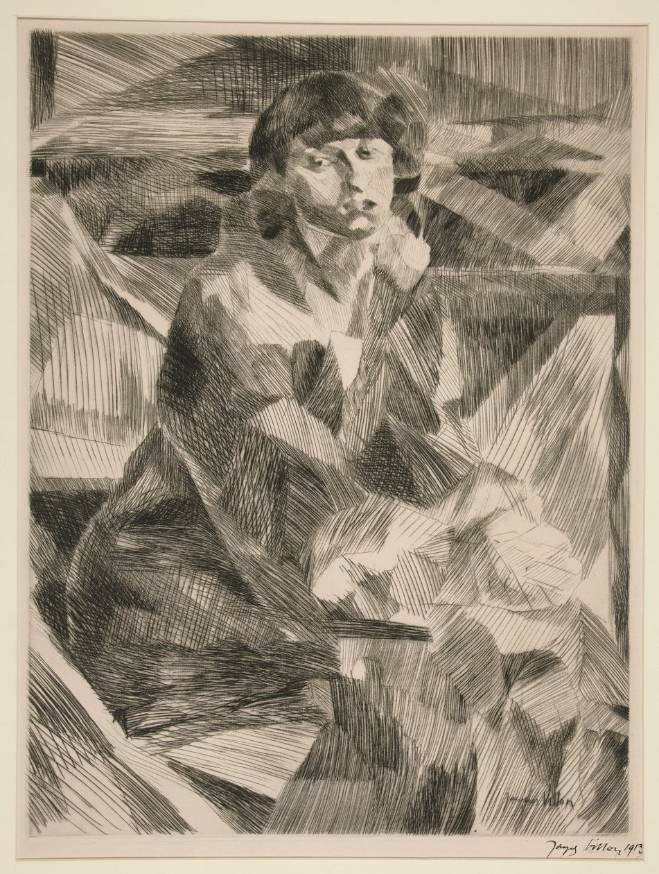 Portrait de jeune femme - Jacques Villon