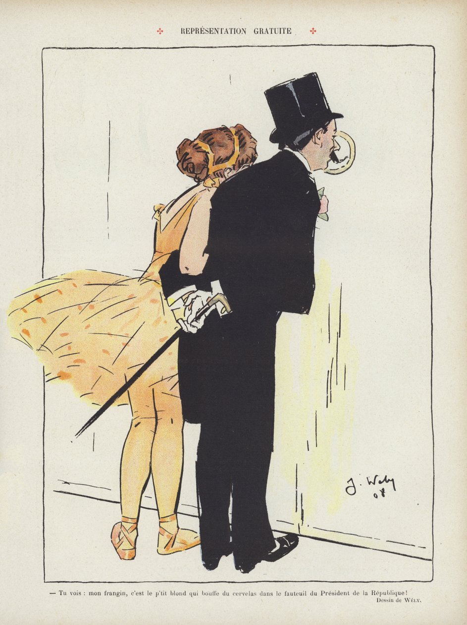 Illustration for Le Rire (colour litho) - Jacques Wely