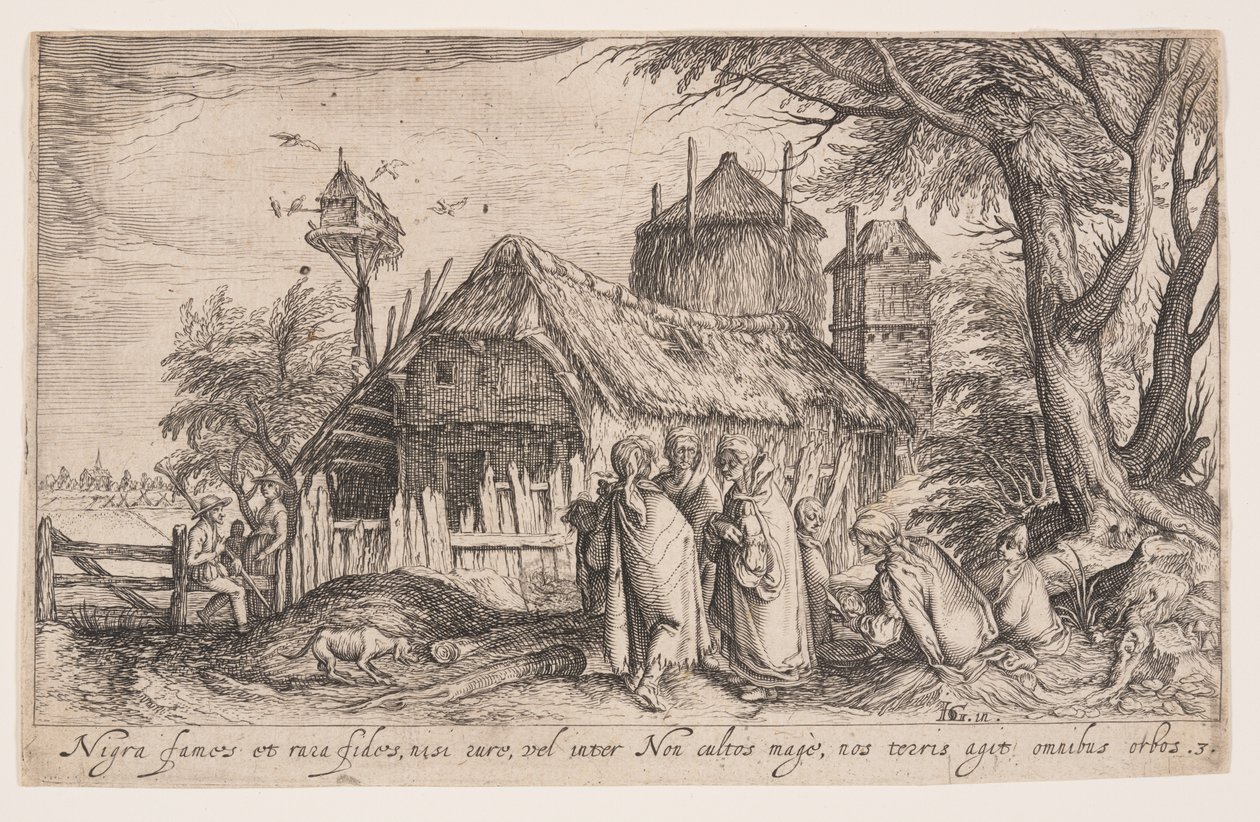 Paysage avec des Roms, extrait de Paysages - Jacques de Gheyn II