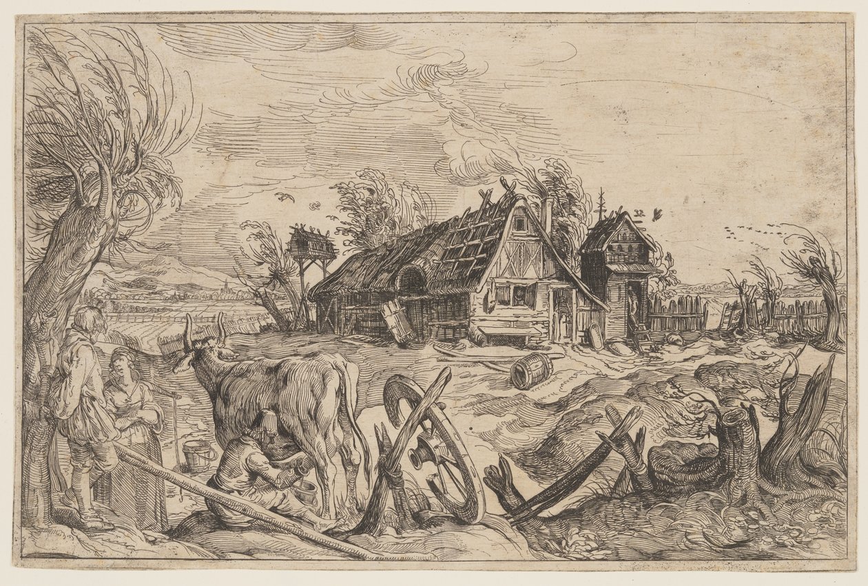 Paysage avec une ferme - Jacques de Gheyn II