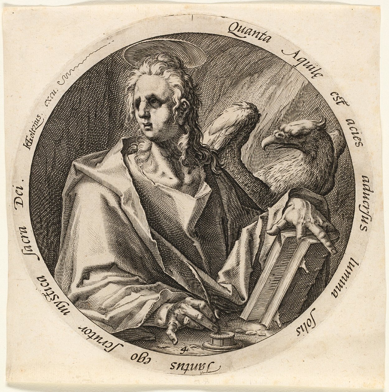 Saint Jean, quatrième planche des Quatre évangélistes - Jacques de Gheyn II