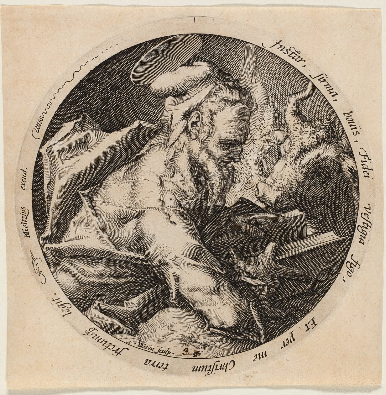 Saint Luc, troisième planche des Quatre évangélistes - Jacques de Gheyn II