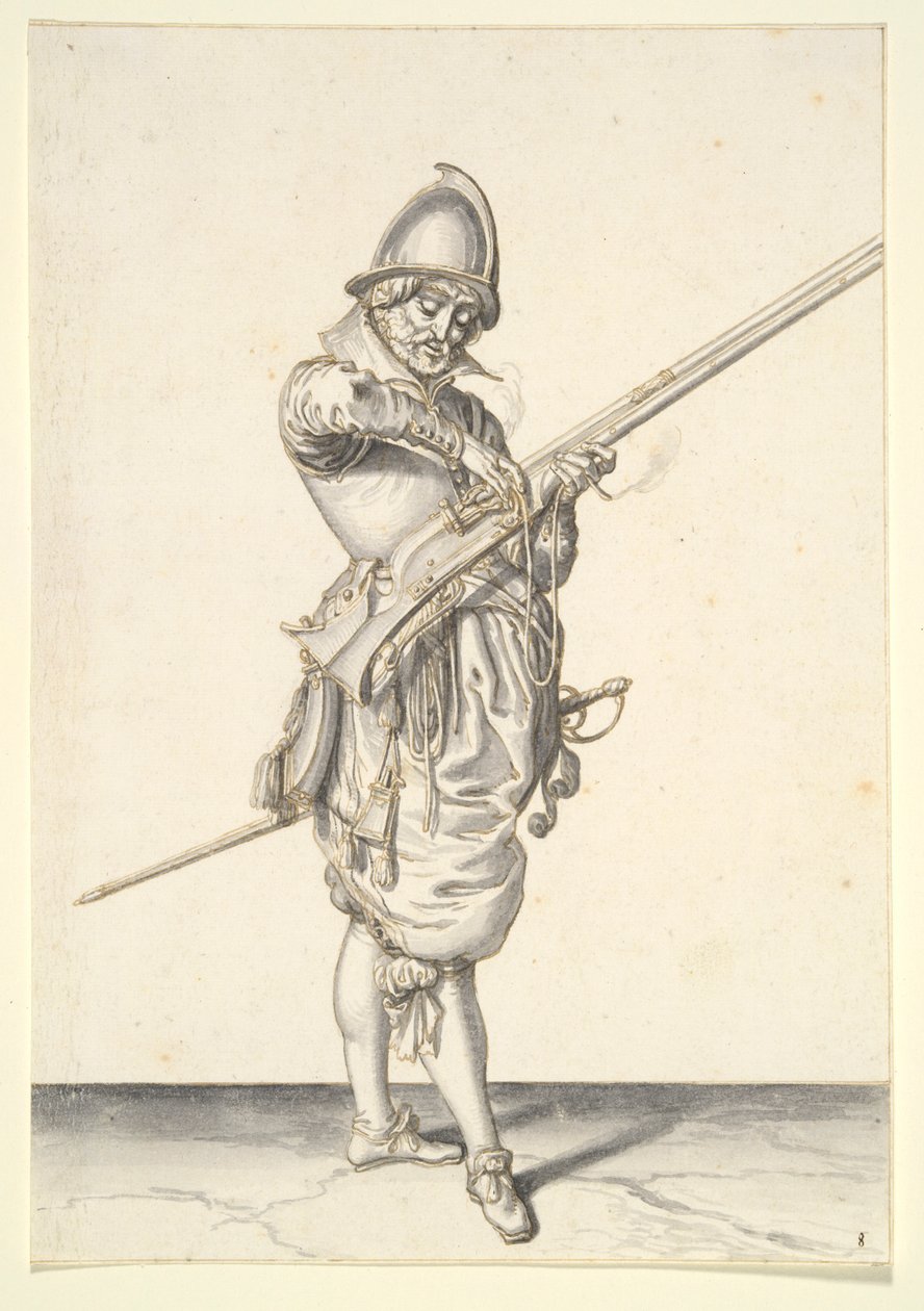 Soldat se préparant à tirer un caliver - Jacques de Gheyn II