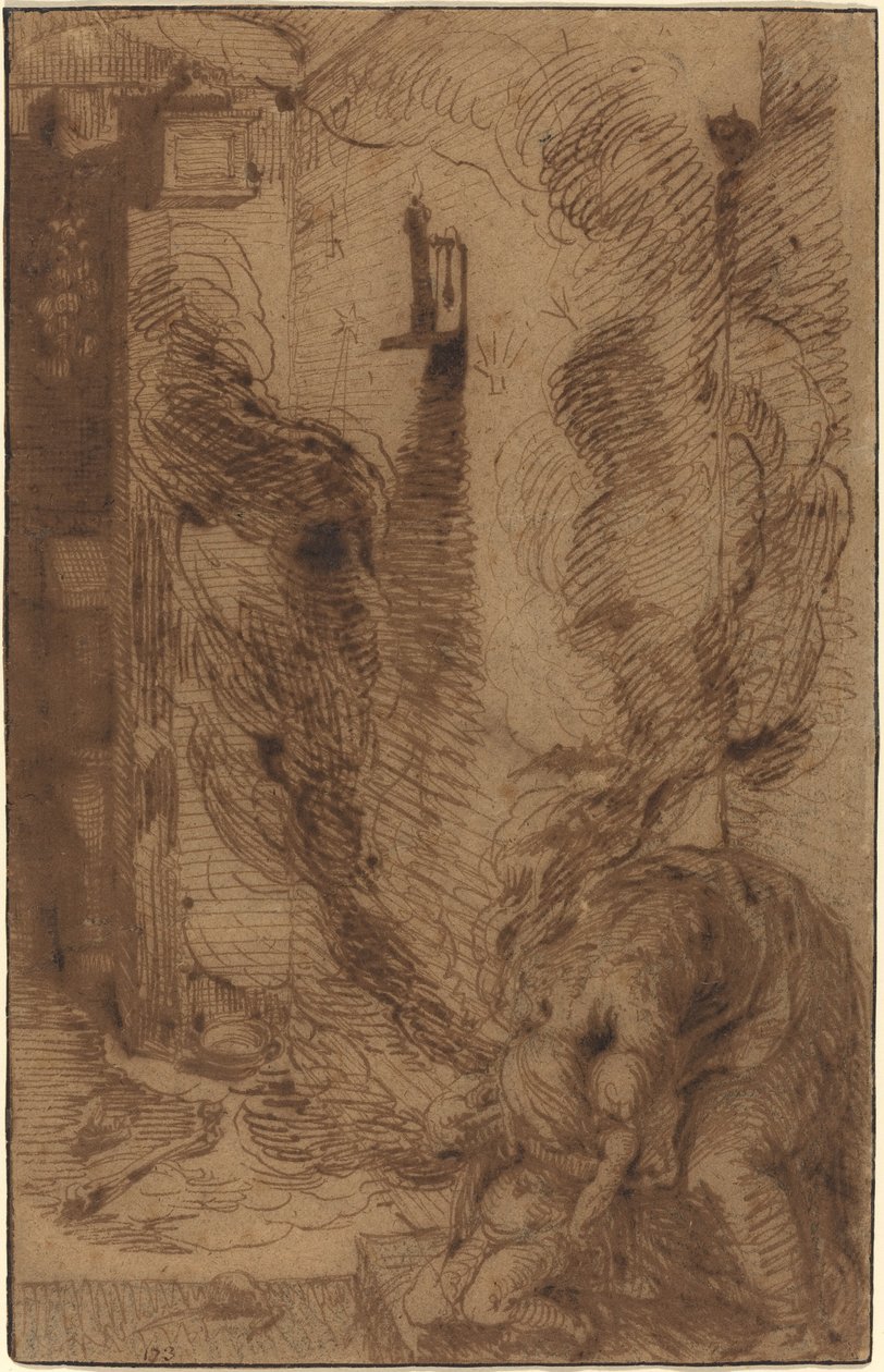 Scène de sorcellerie avec un vampire [recto] - Jacques de Gheyn II