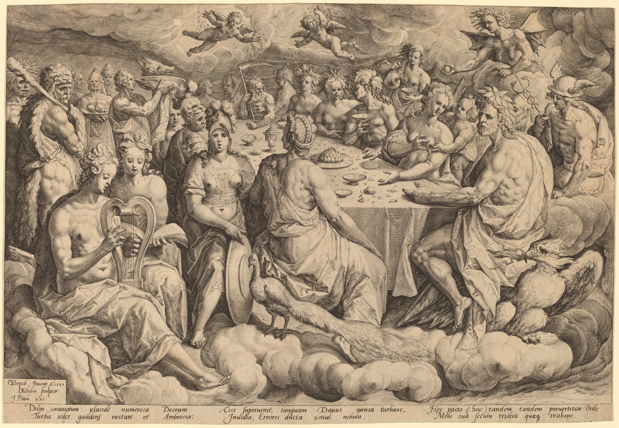 Banquet des dieux au mariage de Pélée et Thétis - Jacques de Gheyn II, after Crispen van den Broecke
