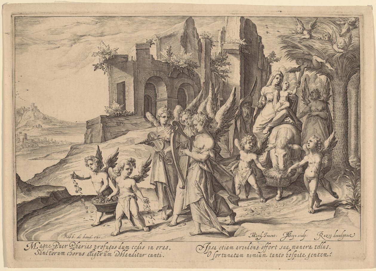 Retour de la fuite en Égypte - Jacques de Gheyn II, after Karel van Mander I