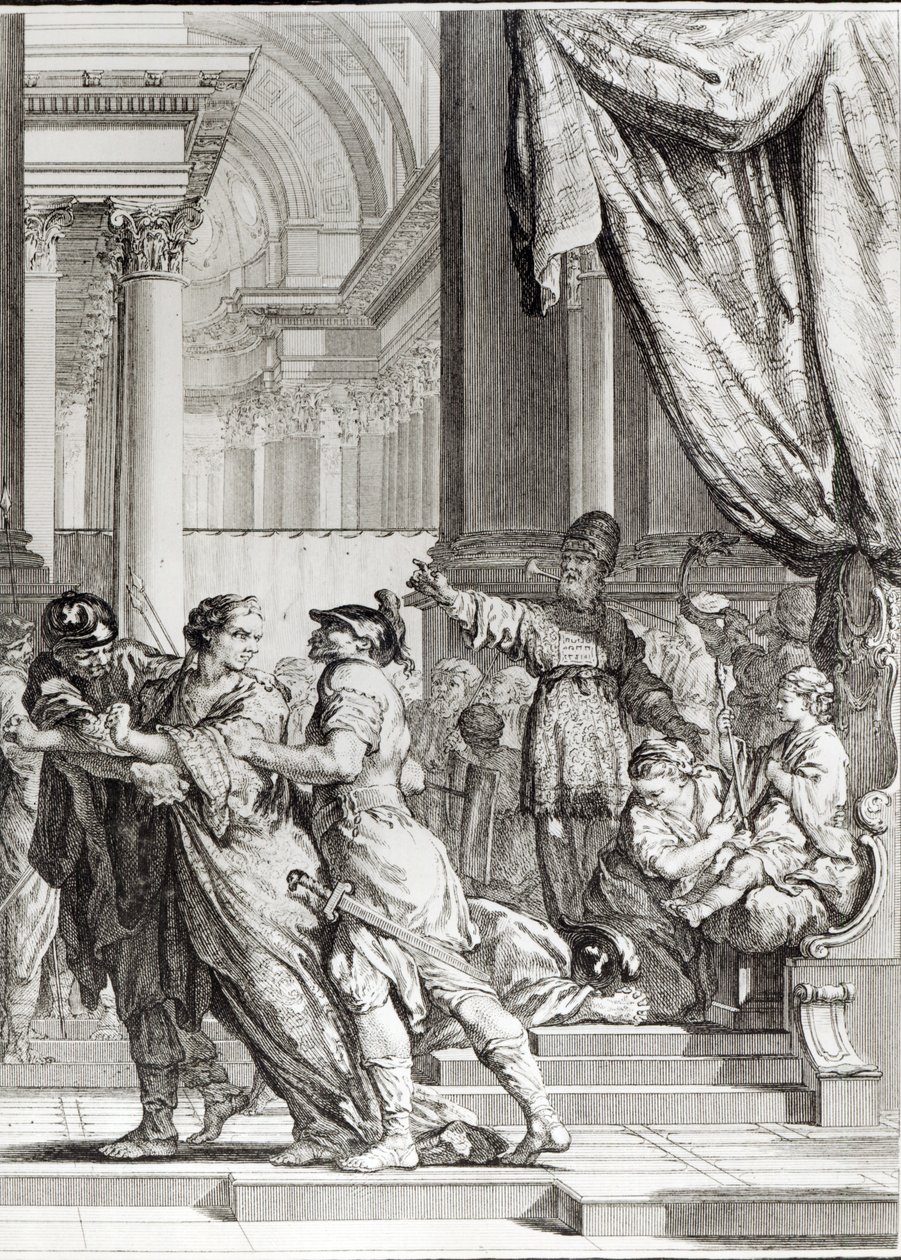 Jehoiada, grand prêtre de Jérusalem proclamant le prince Joas roi de Juda, scène de 