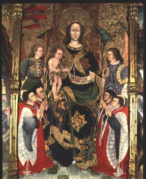 Madone et enfant, panneau central du retable de la Paeria dédié à Saint Michel - Jaime Ferrer II