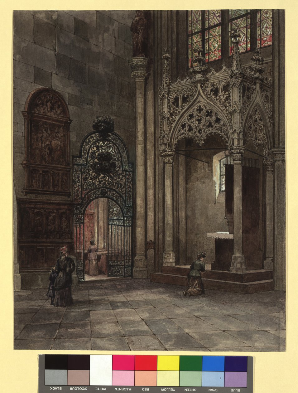 Baldaquin gothique à Saint-Étienne, devant la chapelle de la Croix - Jakob Alt