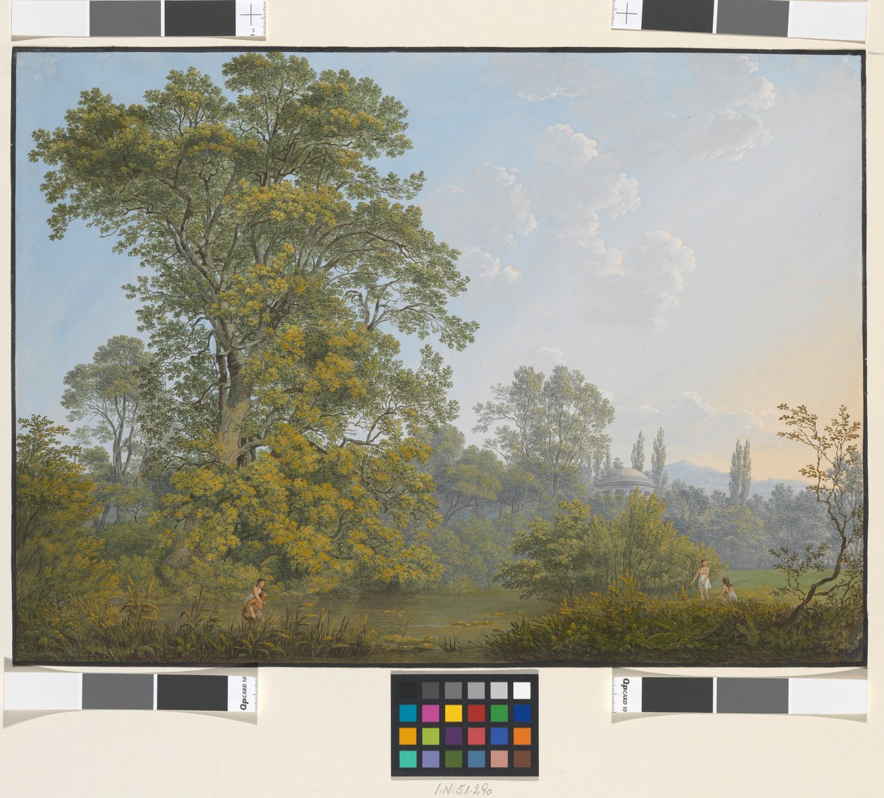 Paysage idyllique peuplé de faunes et de nymphes - Jakob Alt