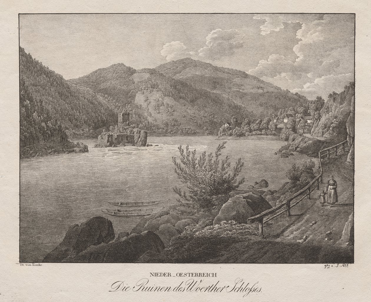 Basse-Autriche, Les ruines du château de Woerth - Jakob Alt