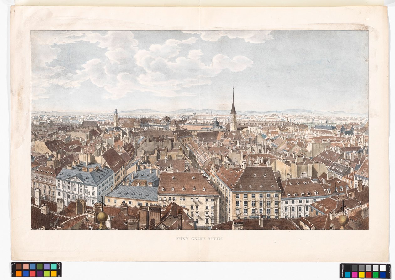 Panorama de Vienne vers le sud, vu depuis l