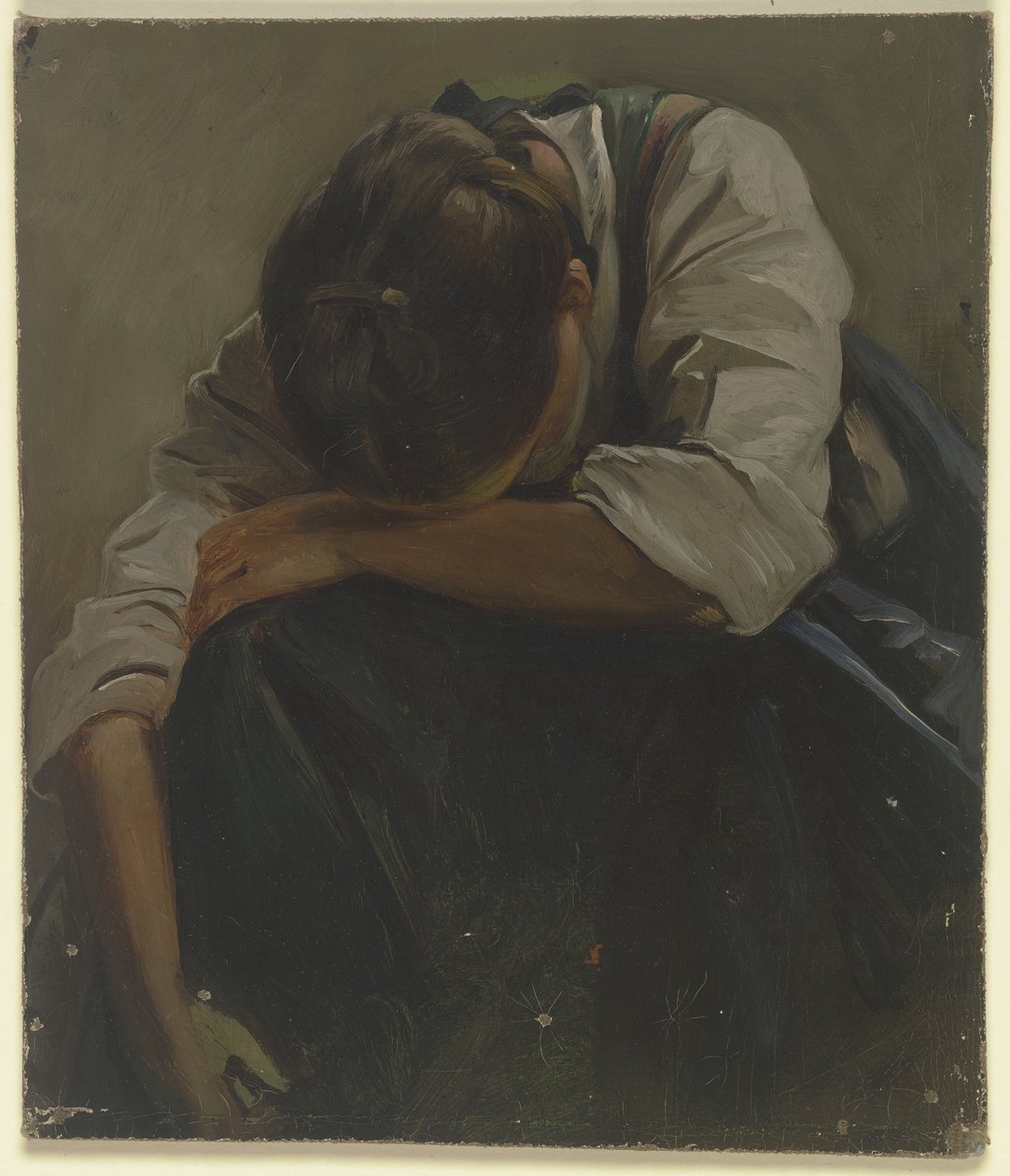 Une paysanne en larmes - Jakob Becker