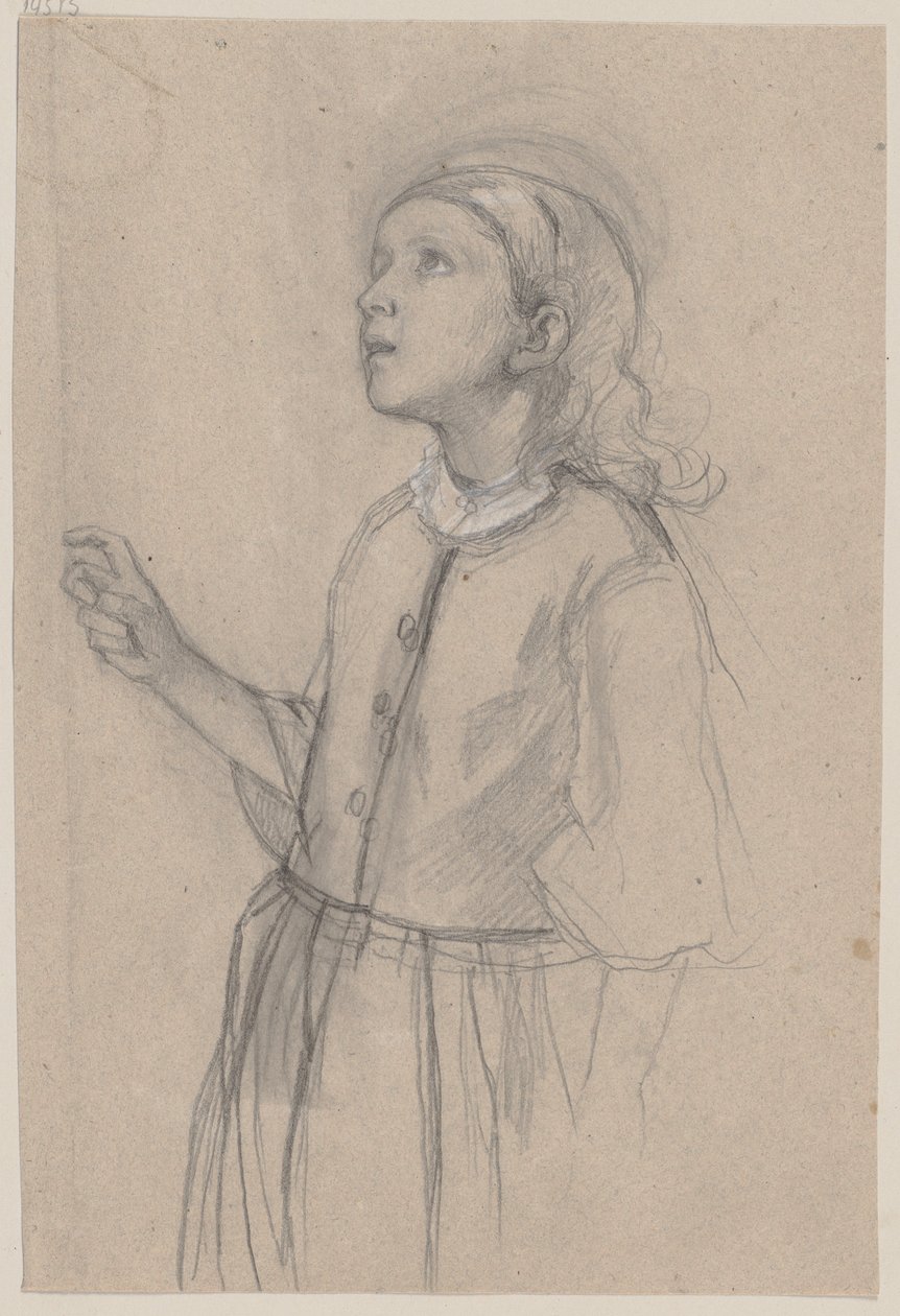 Petite fille, dessinée de profil - Jakob Becker