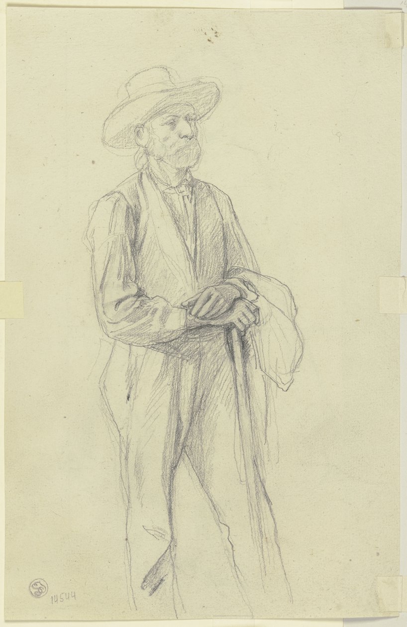 Paysan avec chapeau et canne - Jakob Becker