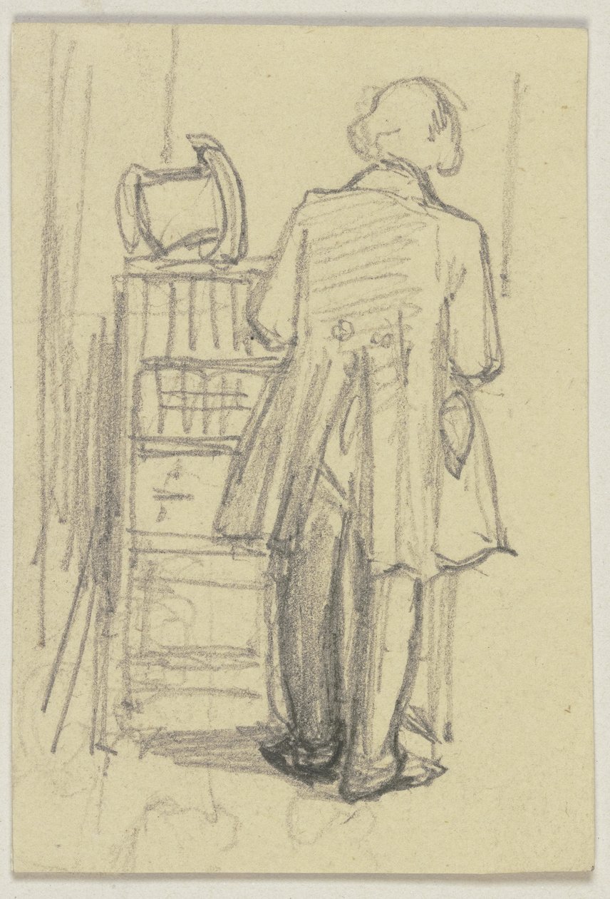 Homme de dos en habit - Jakob Becker