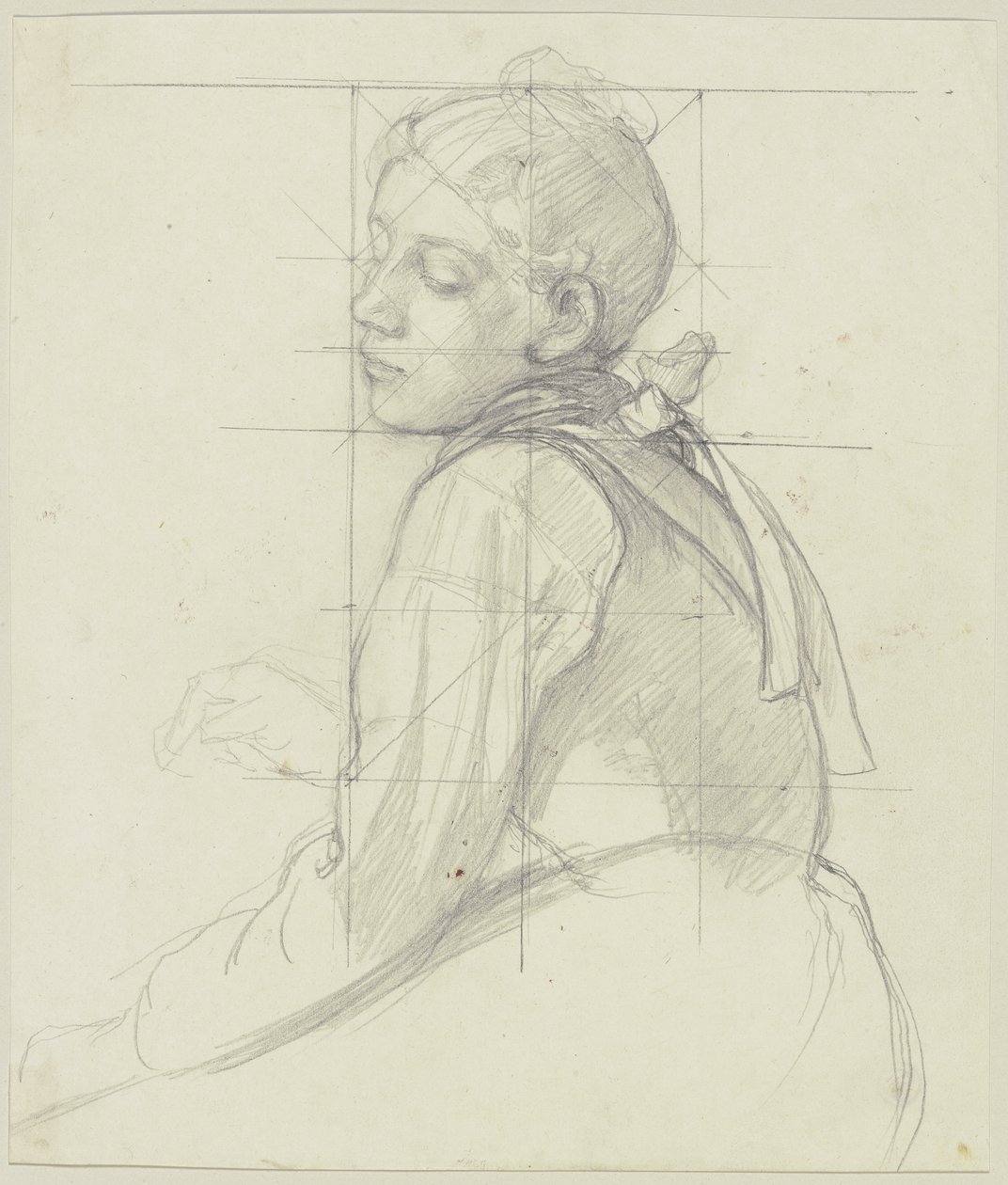 Jeune paysanne, demi-figure - Jakob Becker