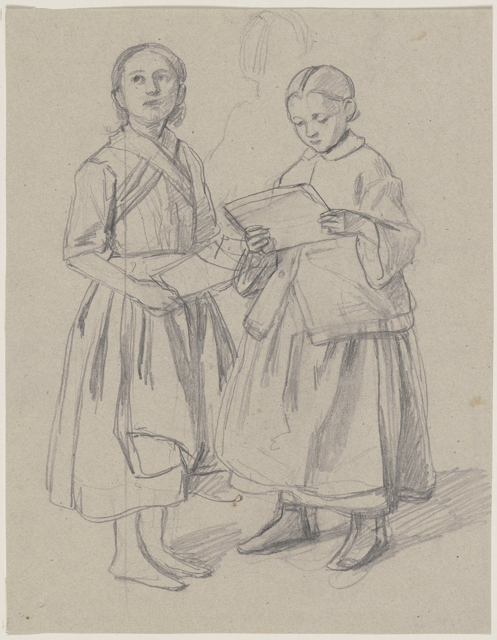 Deux fillettes chantant à partir d