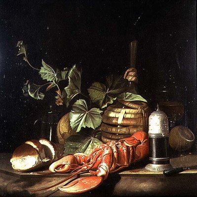 Nature morte avec homard - Jakob Bogdani or Bogdany