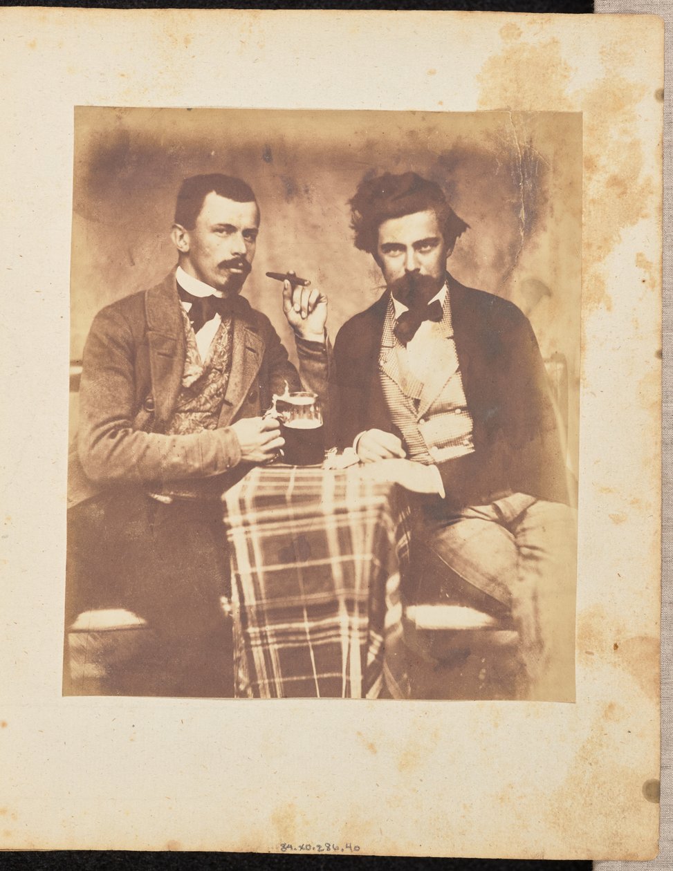 [Portrait de deux hommes attablés] - Jakob Höflinger