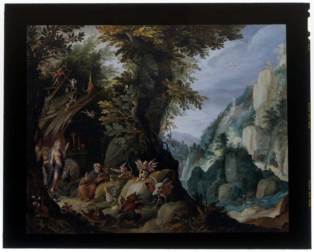 La tentation de Saint Antoine dans un paysage - Jakob Isaaksz Swanenburgh