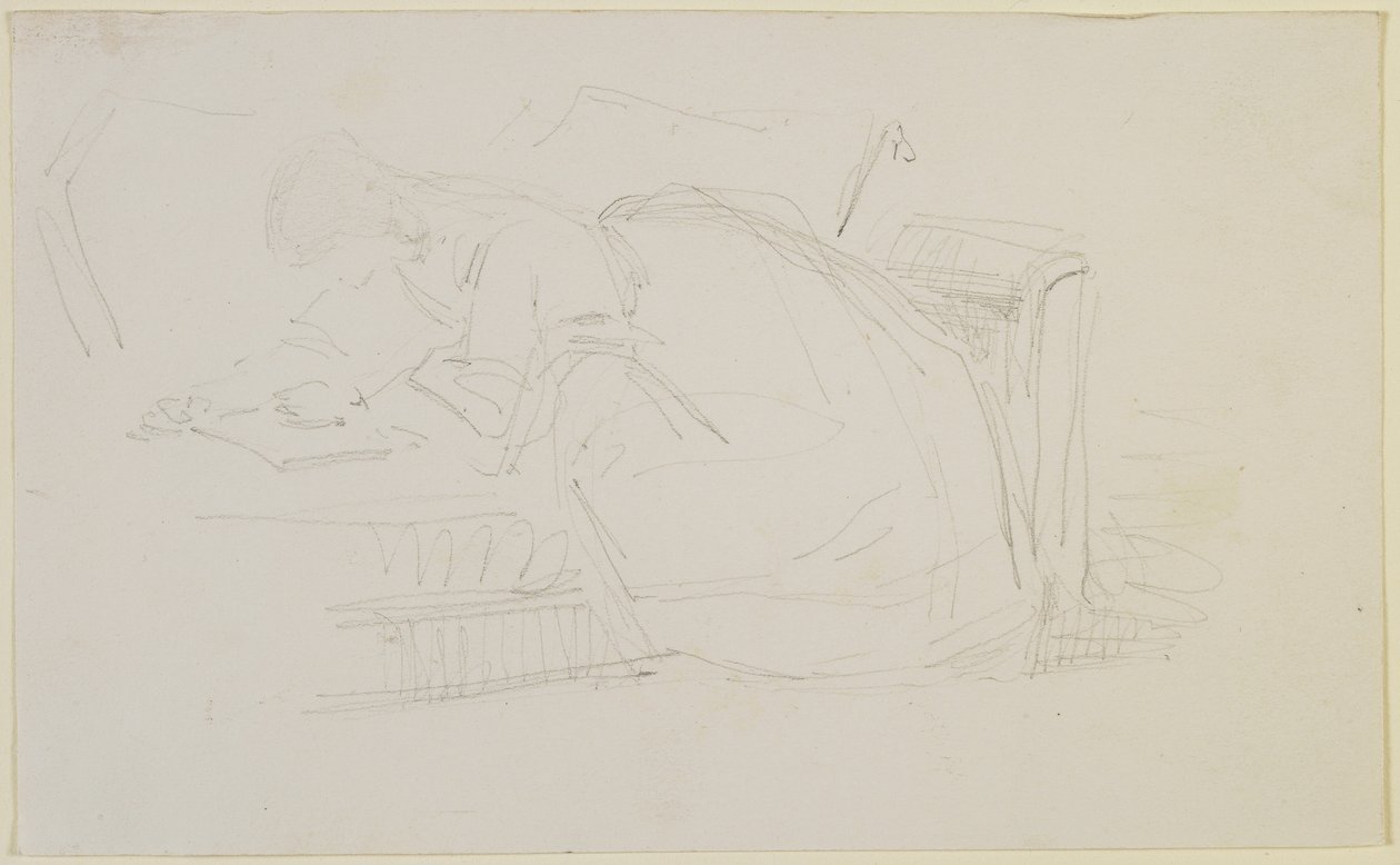 Une fille allongée sur un canapé, lisant, 1858-60 - James Abbott McNeill Whistler