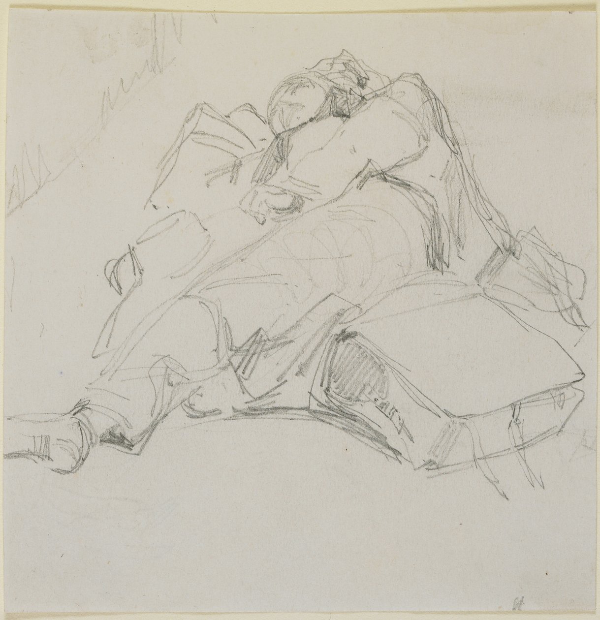 Un homme endormi sur une pile de bagages, 1858 - James Abbott McNeill Whistler