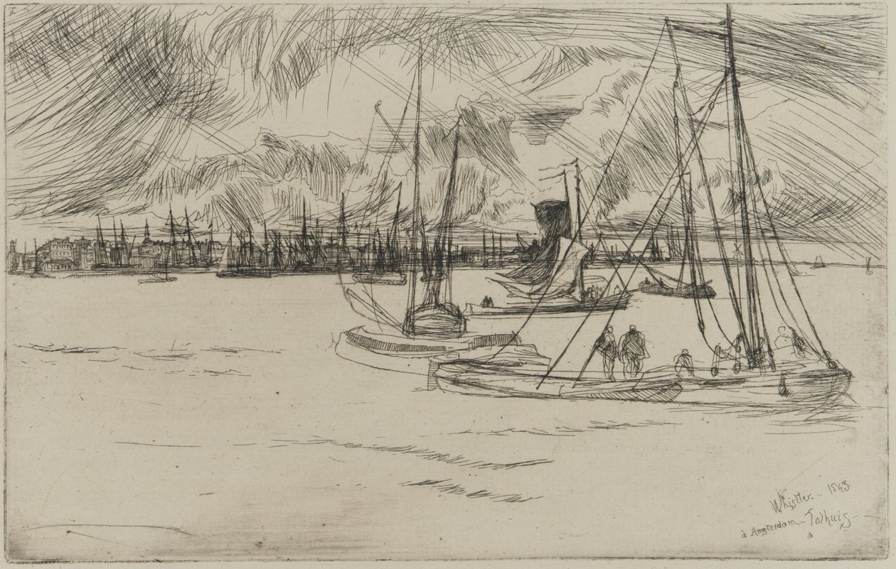 Amsterdam depuis le Tolhuis, 1863 - James Abbott McNeill Whistler