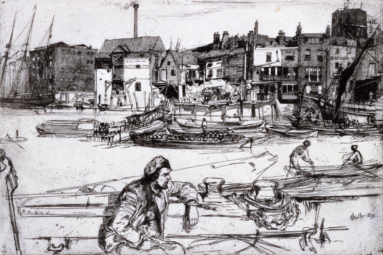 Quai du Lion Noir - James Abbott McNeill Whistler