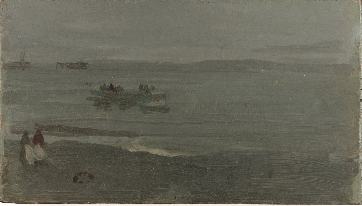 Bleu et Argent - Bateau entrant à Pourville, 1899 - James Abbott McNeill Whistler