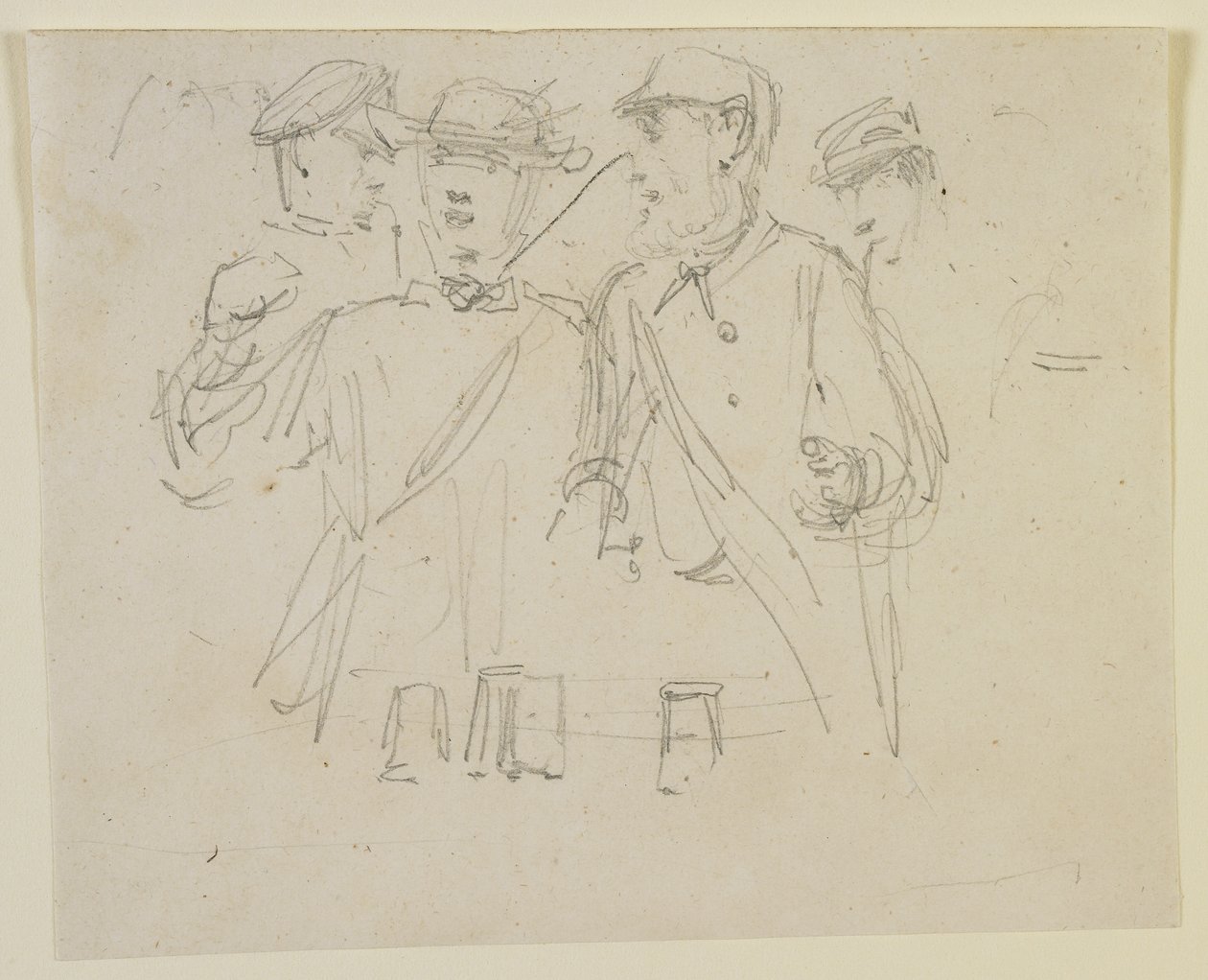 Groupe de quatre hommes, 1858 - James Abbott McNeill Whistler