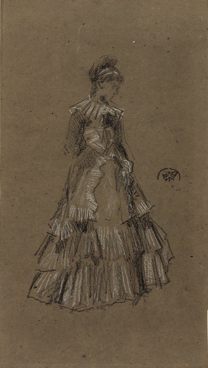 Femme debout en robe à volants, vers 1873-75 - James Abbott McNeill Whistler