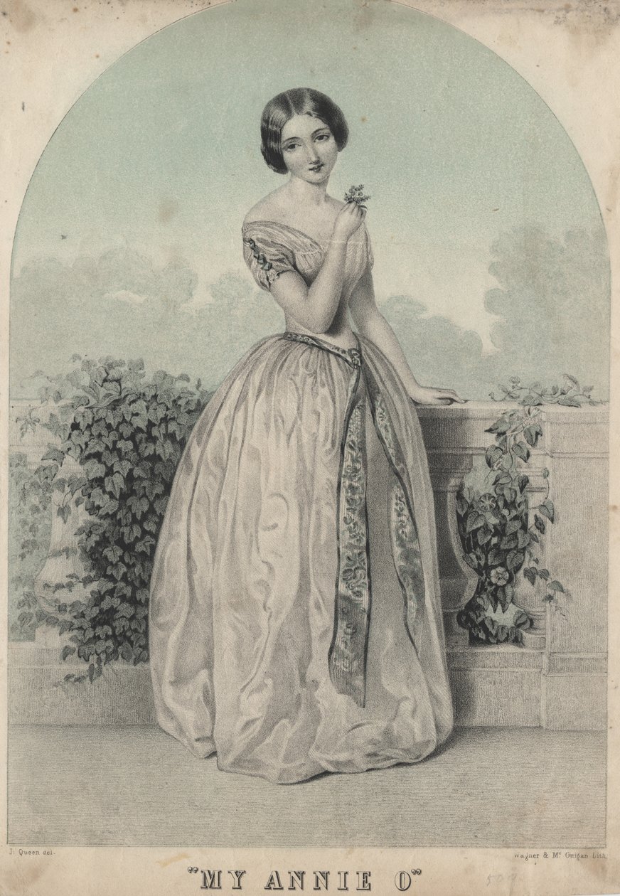 Ma Annie O, lithographie par Wagner et McGuigan, 1850 - James Fuller Queen