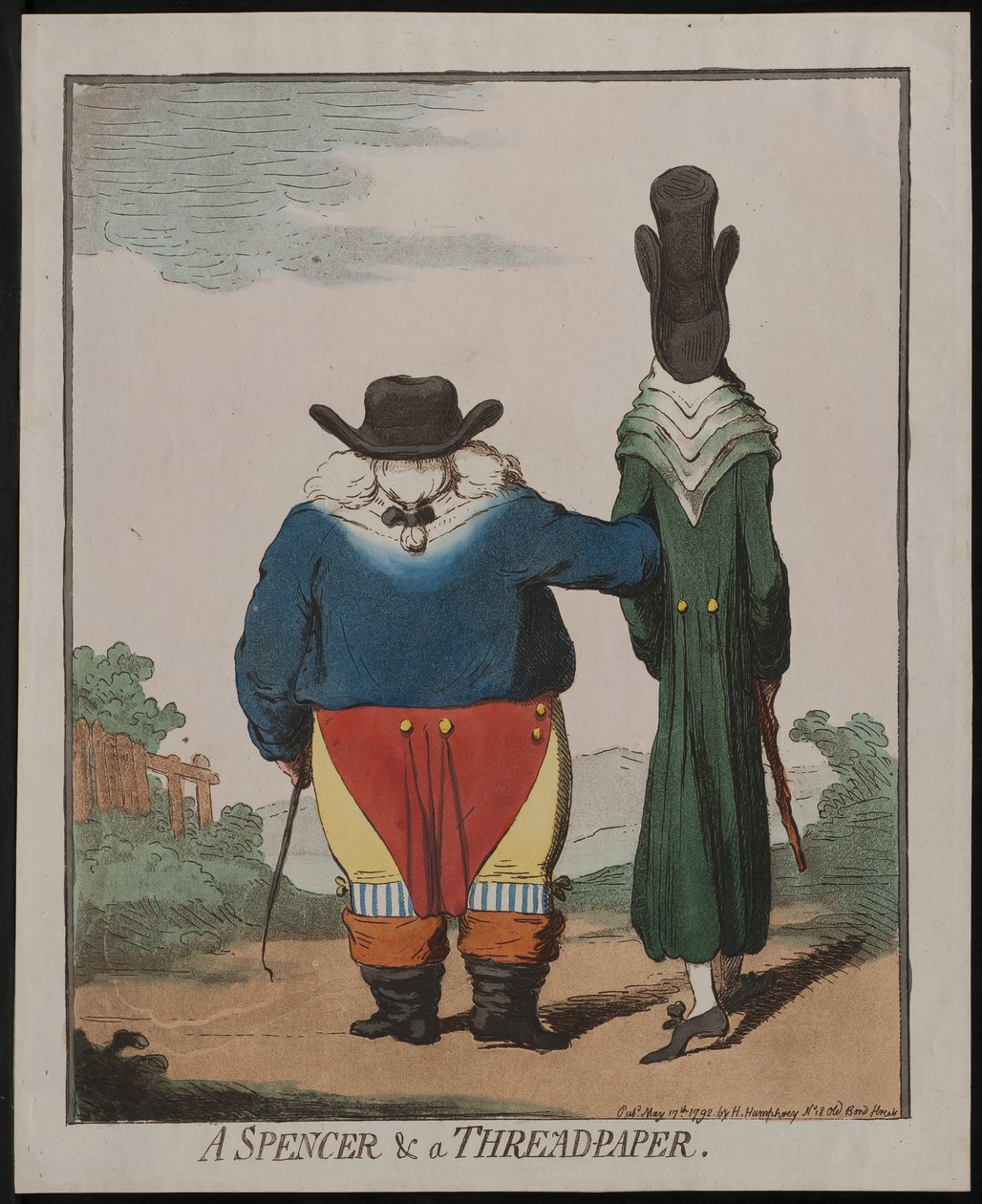 Un Spencer et un fil à coudre, 1792 - James Gillray