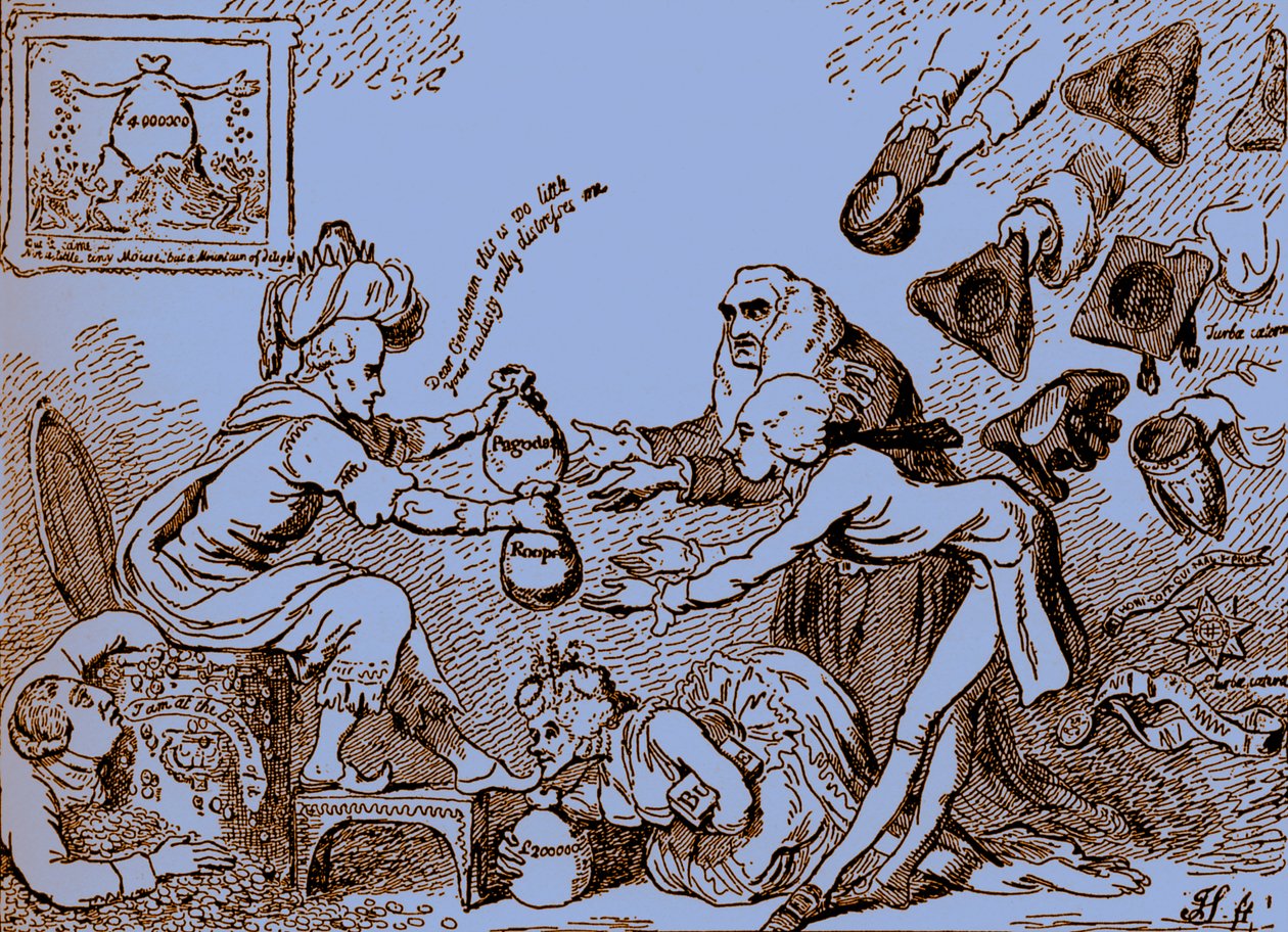 La richesse des nababs indiens - caricature par Gillray - James Gillray