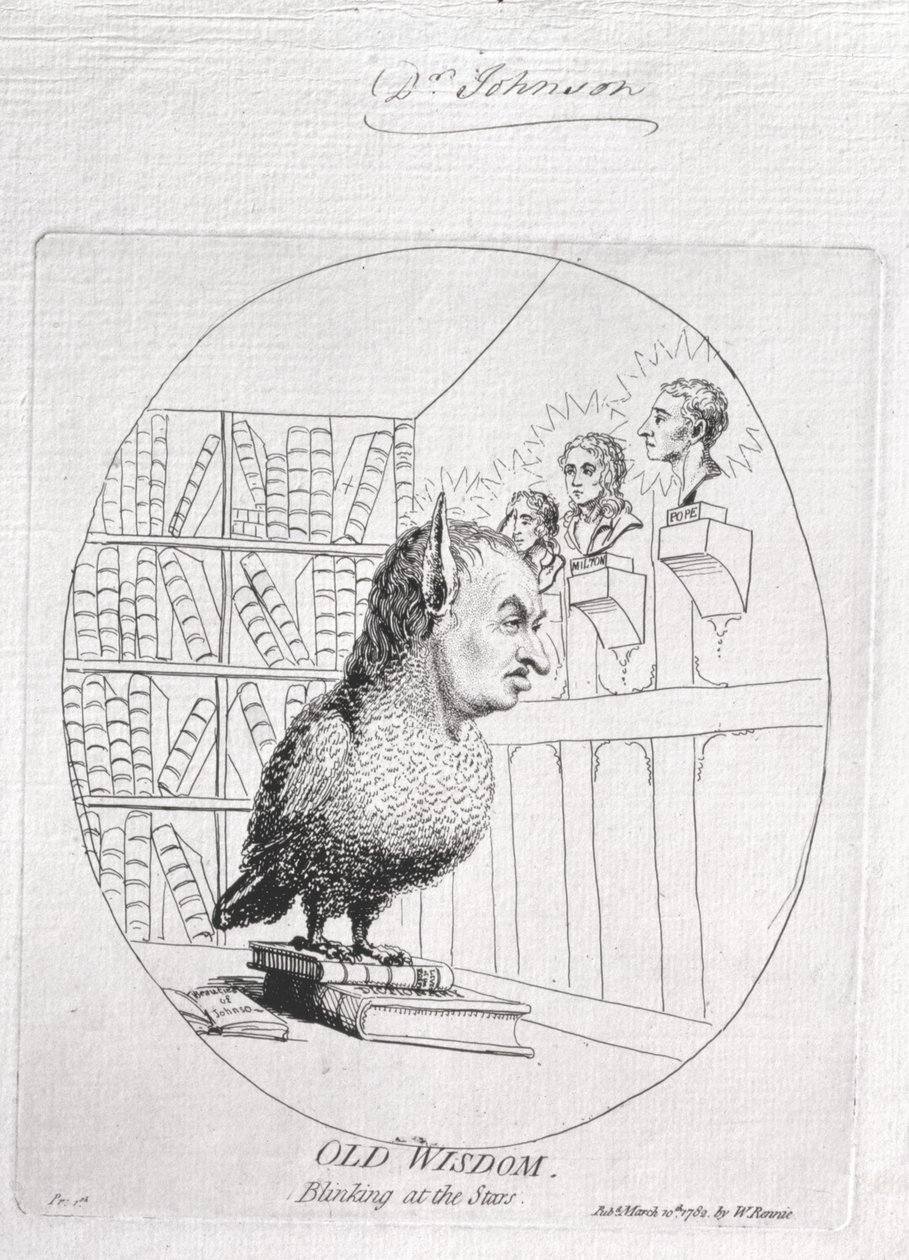 Vieille sagesse : cligner des yeux aux étoiles, publié en 1782 - James Gillray