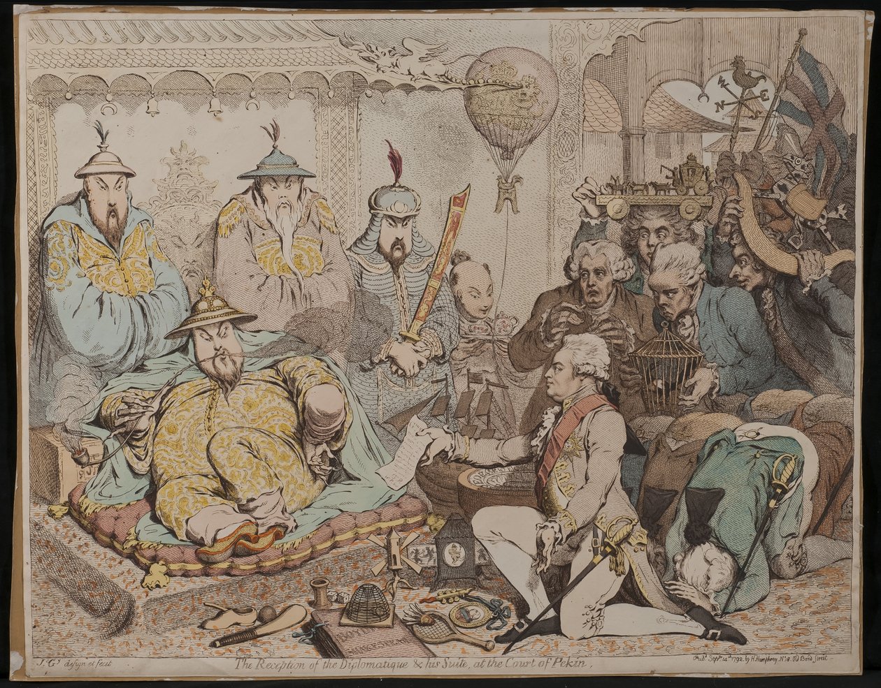 La Réception du diplomate et de sa suite, à la cour de Pékin, 1792 - James Gillray