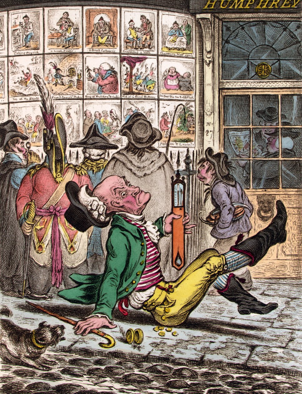 Temps très glissant, 1808 - James Gillray