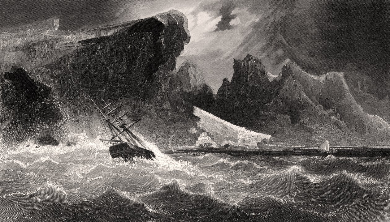 Câbles de séparation au large de Godsend Ledge, gravé par G. Ulman, de 