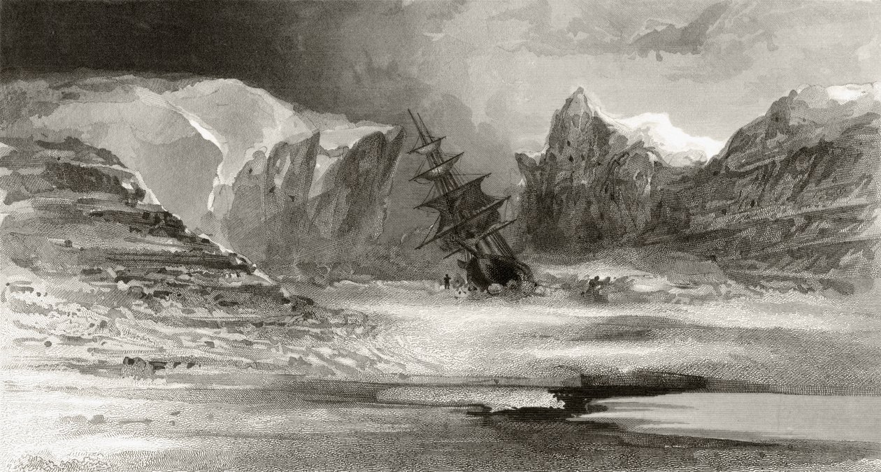 Le Nip au Cap Cornelius Grinnell, Forge Bay, gravé par A.W. Graham, de 