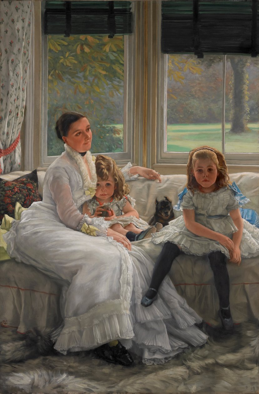 Portrait de Mme Catherine Smith Gill et de deux de ses enfants - James Jacques Joseph Tissot