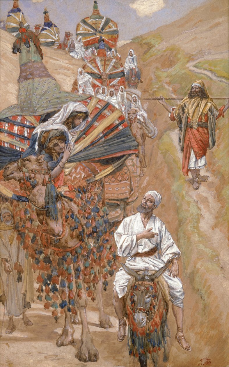 Rebecca rencontre Isaac en chemin - James Jacques Joseph Tissot