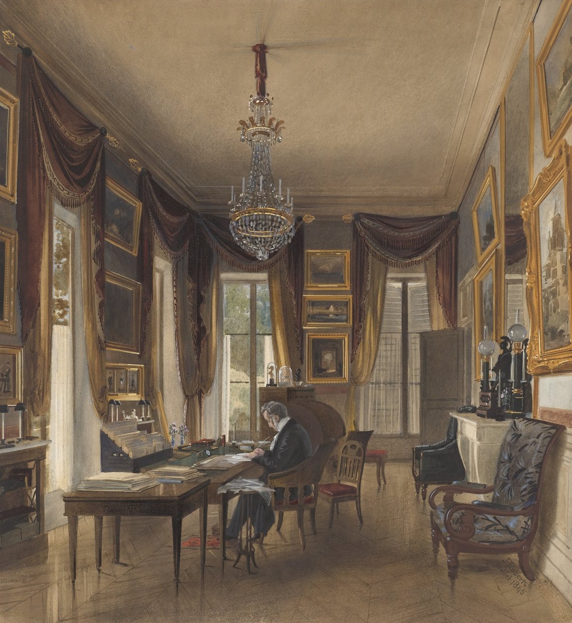 Le cabinet de travail du roi Louis-Philippe à Neuilly - James Roberts