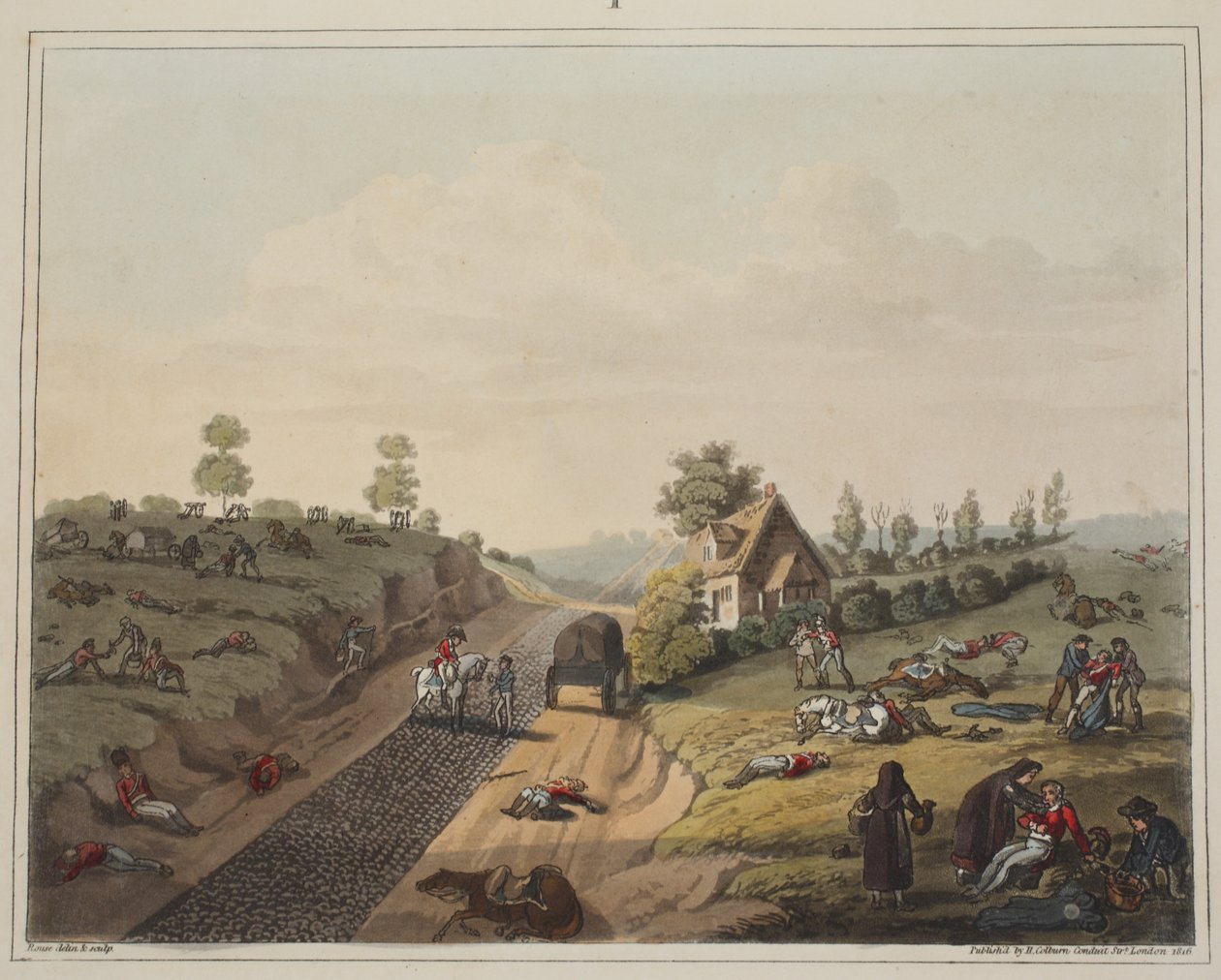 Vue du cottage de Valette, avec la route à gauche menant à Frischermont - James Rouse